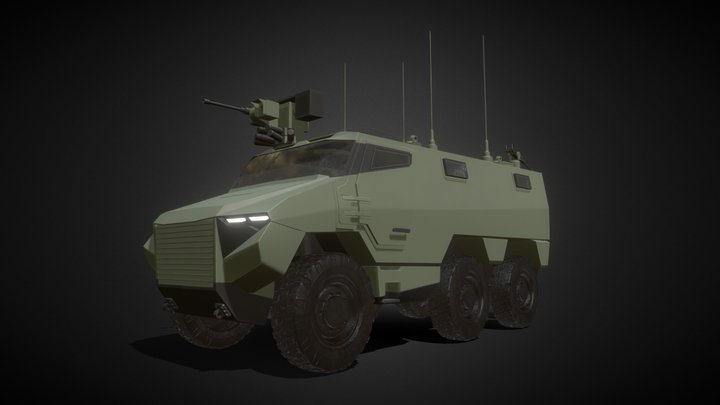 VBMR Griffon - Green Clean - High Poly 3D Model