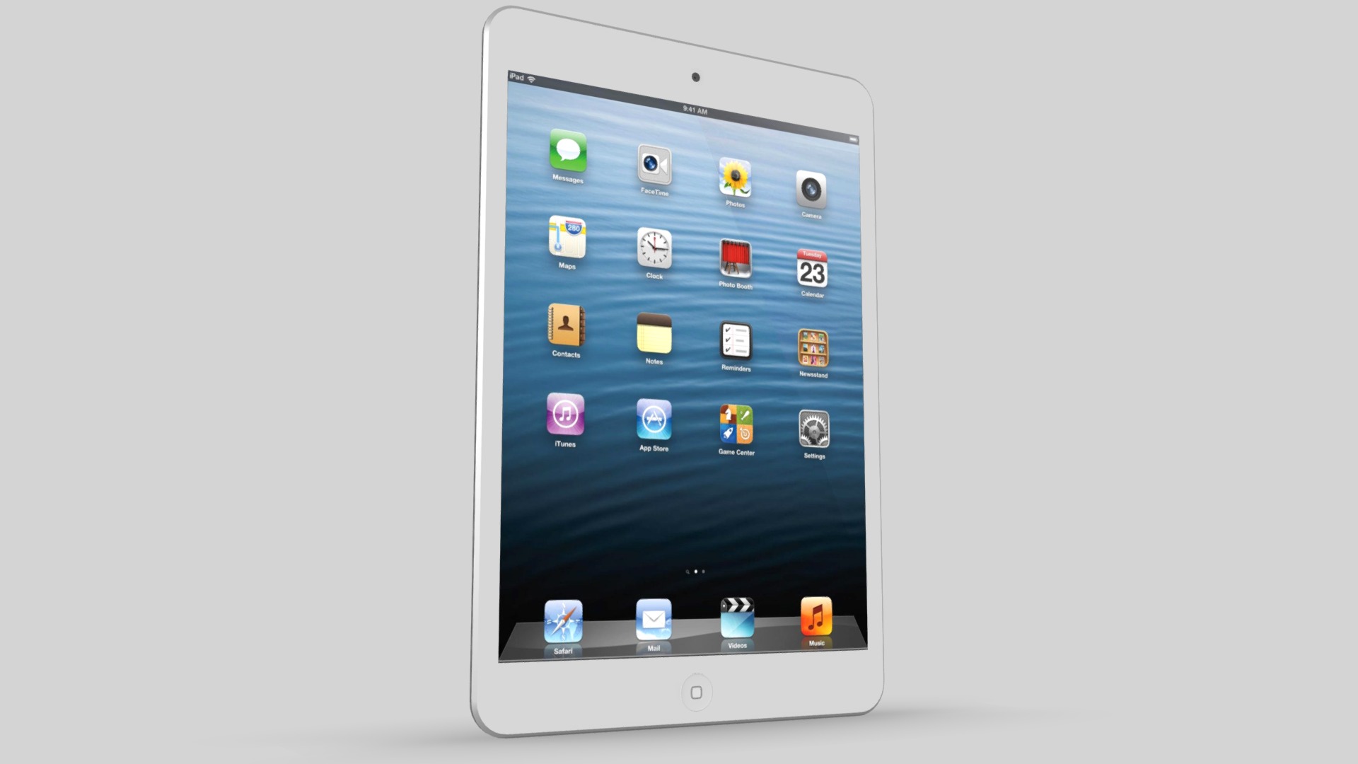 3D model iPad mini - This is a 3D model of the iPad mini. The 3D model is about a rectangular cellular device.