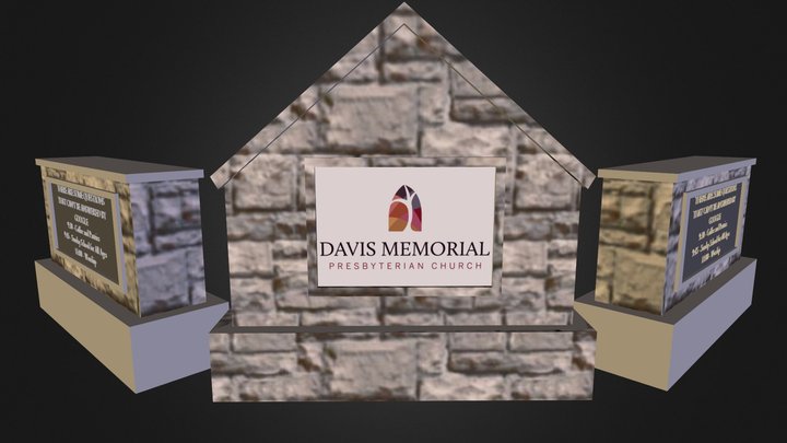 Davis Memorial Presbyterian Church Signage 3D Model