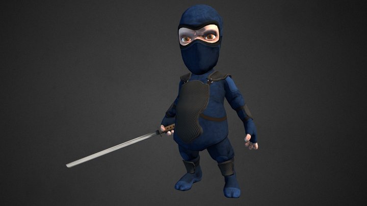 Little Ninja 3D Model