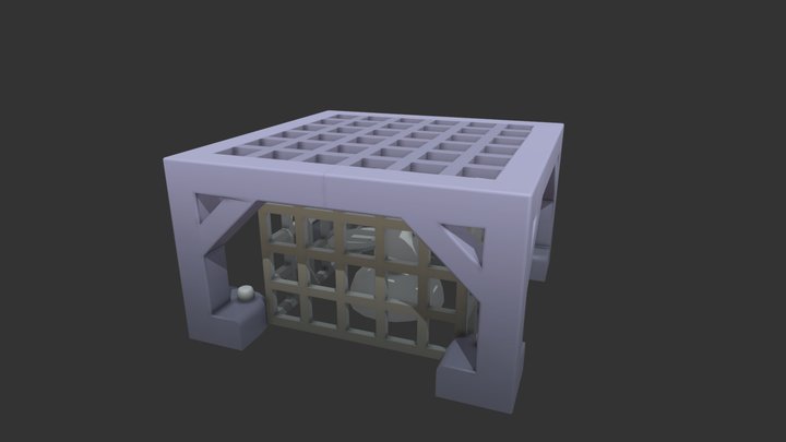 low poly fan machine 3D Model
