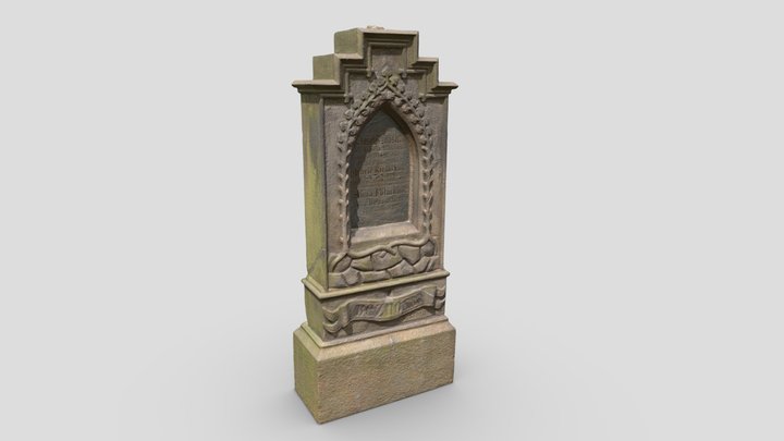 Grave tombstone framed, 4K PBR textures 3D Model