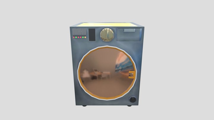 Washing Machine HP Glass 3D Model