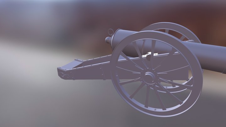 Пушка полевая 3D Model