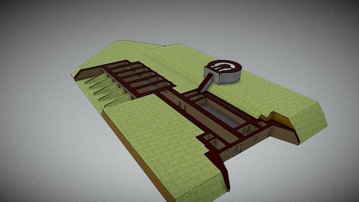 Fort 2 -- Demi-Caponnière de Gauche 3D Model