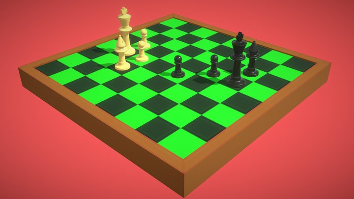 Decorative Chess Board 3D Model