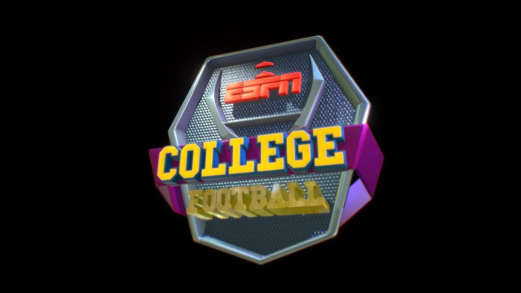 College Football Logo - 3D model by ricardosilva [8005e4f] - Sketchfab