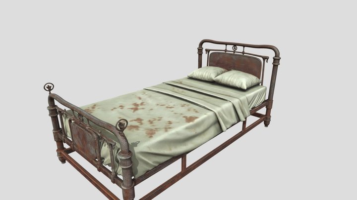 Rusted Iron Bed – Free 3D Model STL
