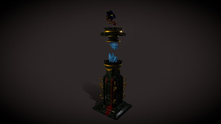 Magic Pedestal (realtime) 3D Model