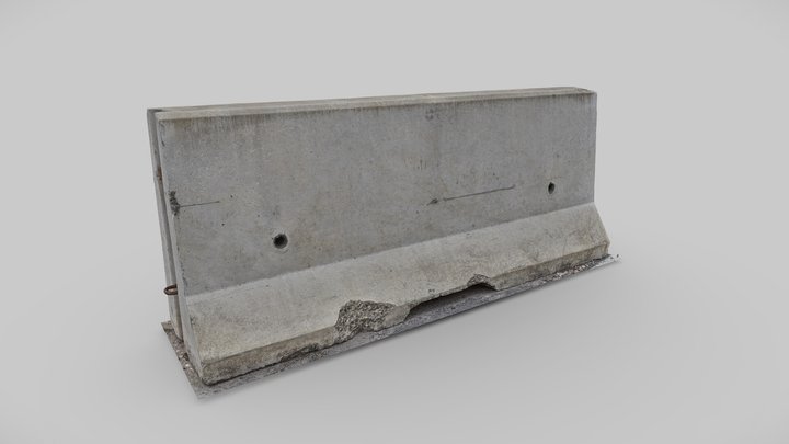 Concrete Barrier A 3D Model