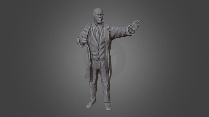 Lenin statue 3D Model