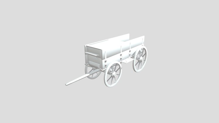 a wagon i made in blender 3D Model