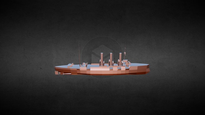 Unit Ussr Avrora LOWPOLY 3D Model