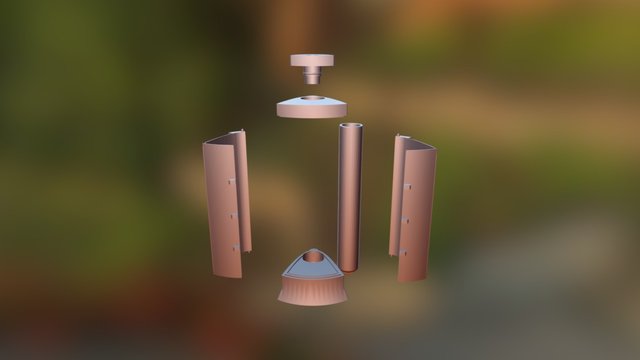 Solar Kettle Exploded View 3D Model