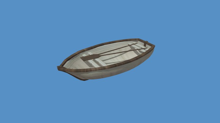 Wooden Boat 3D Model