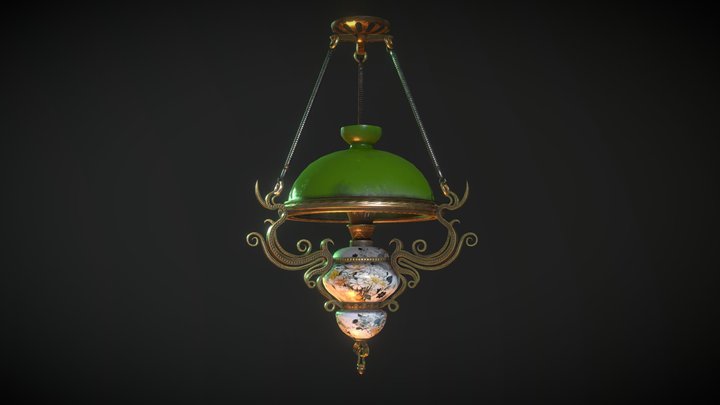 Old hanging lamp 3D Model