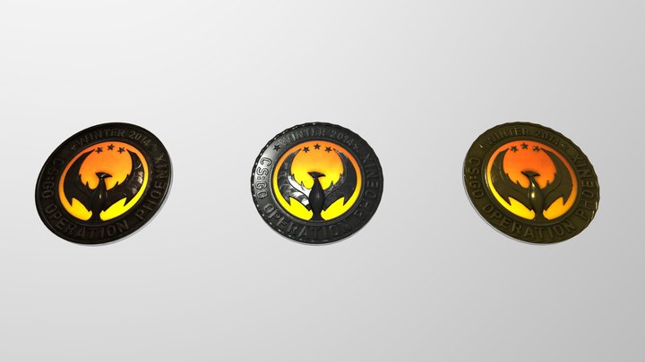 CS:GO Operation Phoenix Coins 3D Model