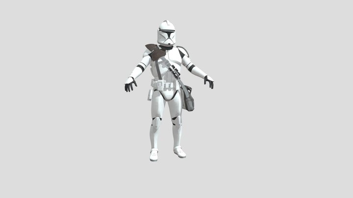 Heavy Clone Trooper From Battlefront 2 3D Model