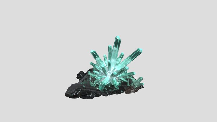 Sapphire Cluster 3D Model