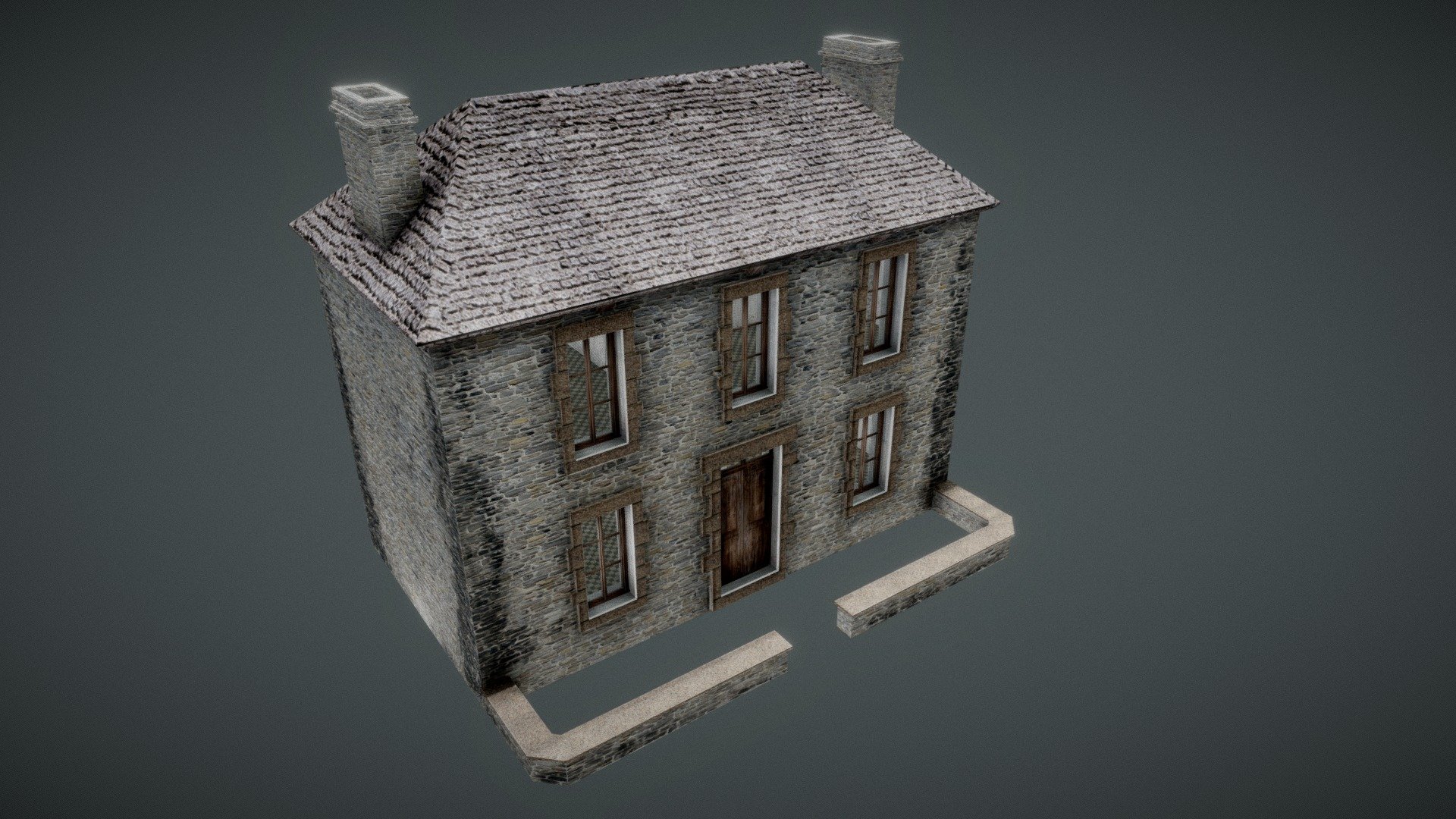 French House-Normandy style. WW2 game - Buy Royalty Free 3D model by ...