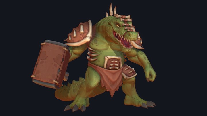 Crocman — Character for the Golden Tides Project 3D Model