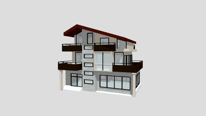 A modern house 3D Model