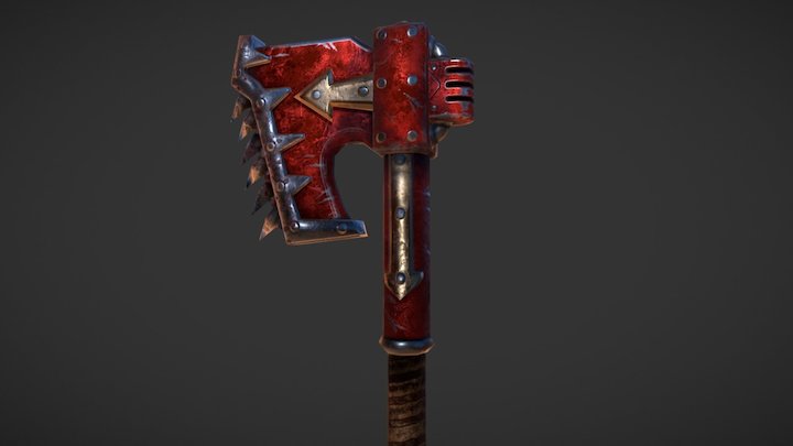 WH Spacewolf_Chain Axe 3D Model