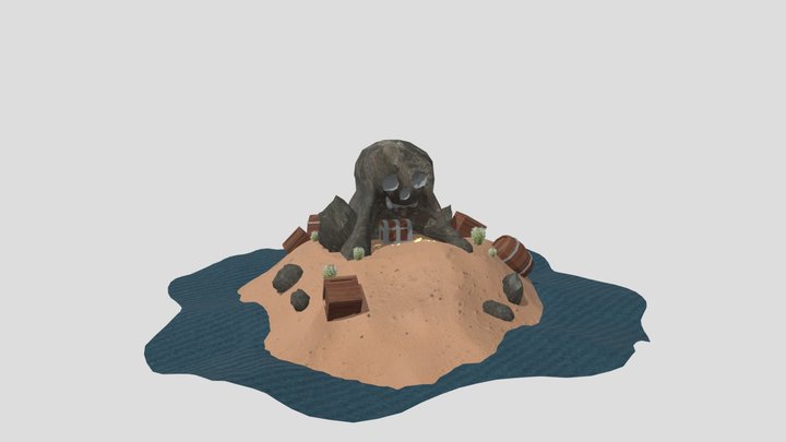 Pirate Cove Diorama 3D Model