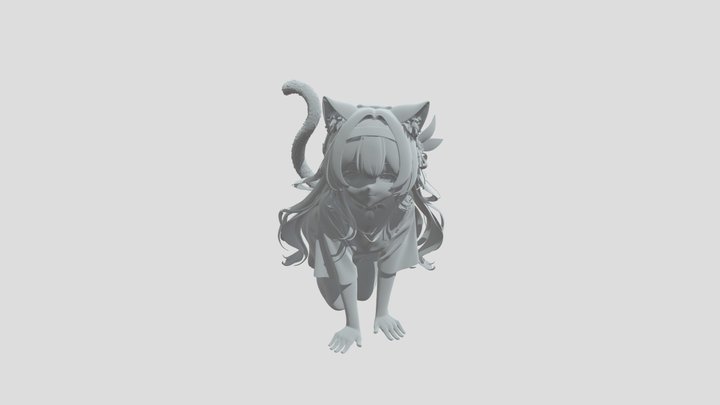 Dawnlit Catgirl 3D Model