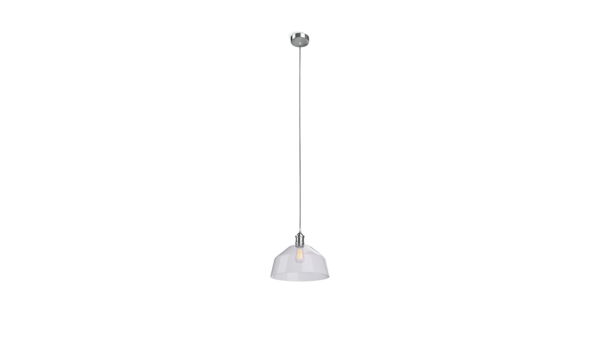 Starkey Smoked Glass Pendant, Nickel