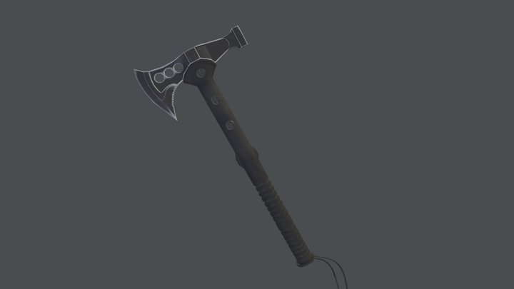 Carbon Fiber Handaxe (Textured Final Prop) 3D Model