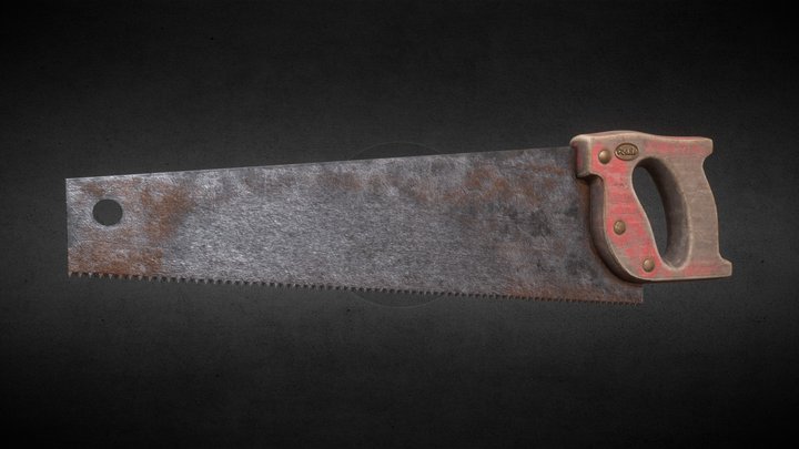 Old Hand Saw 3D Model