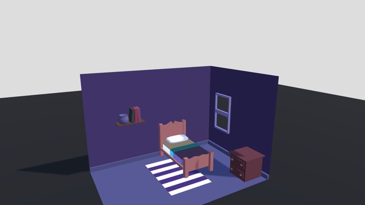 The Lonely Bedroom 3D Model