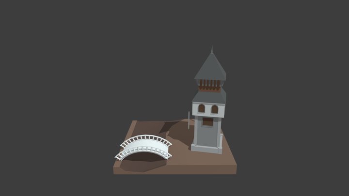Low Poly scene 3D Model