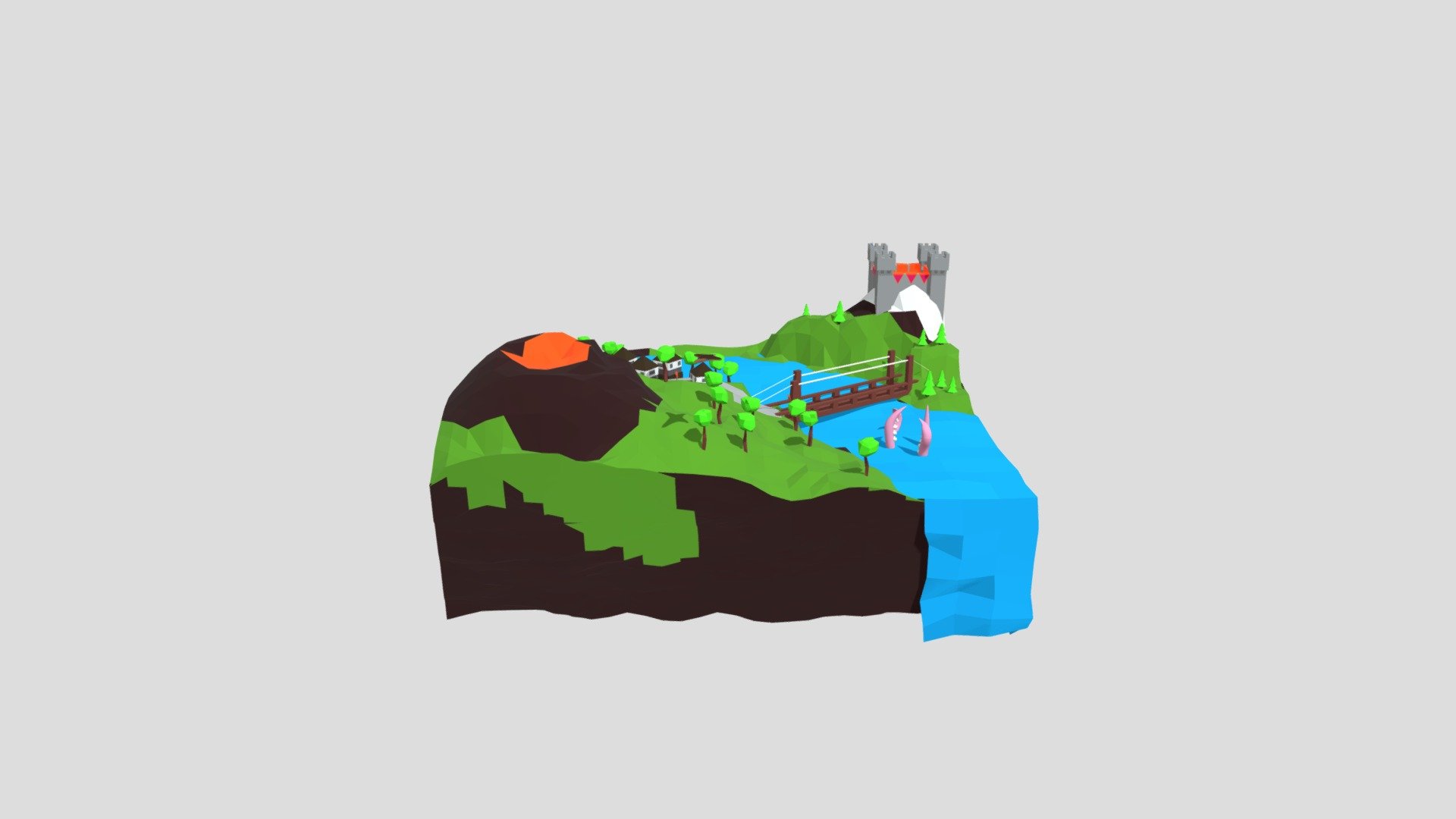 Le village des 2 monts — Sketchfab embed 3D viewer