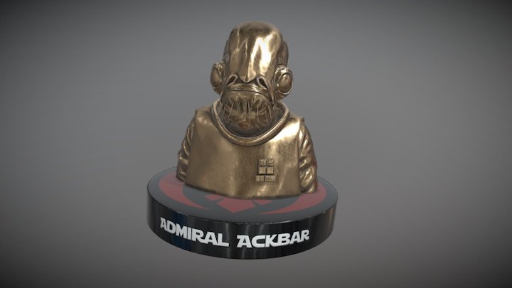 Admiral Ackbar Goodies (Bronze Edition) 3D Model