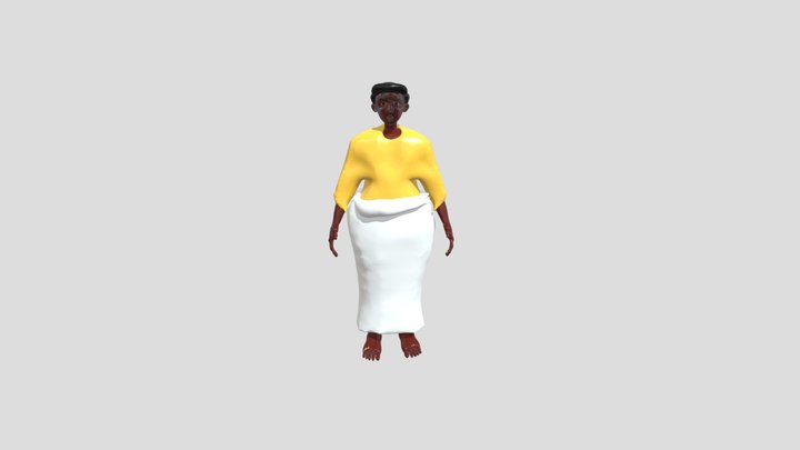 Lelaki Afrika 1600 3D Model