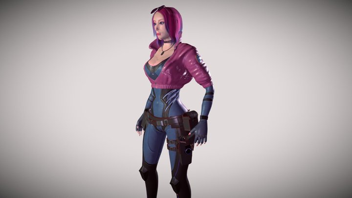 Cyberpunk Character 3D Model