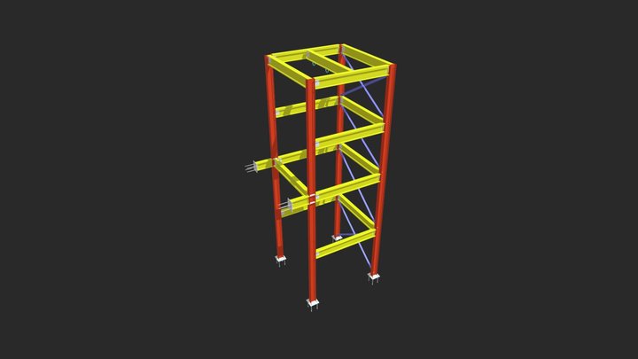 Estrutura Elevador Capsula 3D Model