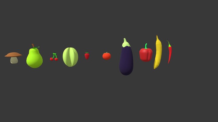 Low/Mid Poly Vitamine 3D Model