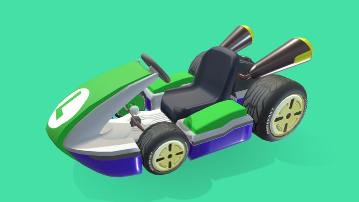 Mariobros Luigi Kart 3D Model