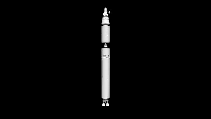 Cohete Titan II y cápsula Gemini 3D Model