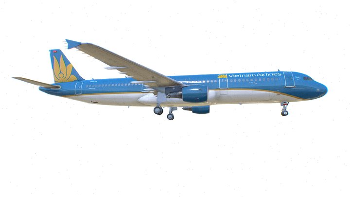 Airbus A-321 Vietnam Airlines 3D Model