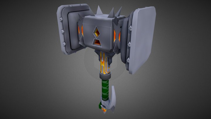 WoW-Style Hammer 3D Model