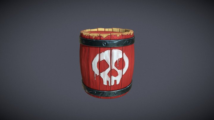 Explosive Barrel 3D Model