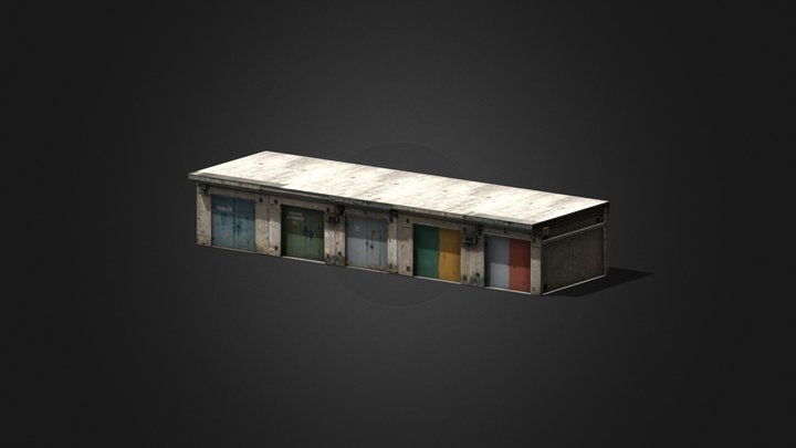 Soviet Garages Block (PSX) 3D Model