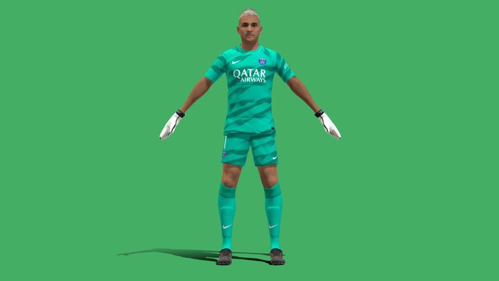 3D Rigged Keylor Navas PSG 2024 3D Model