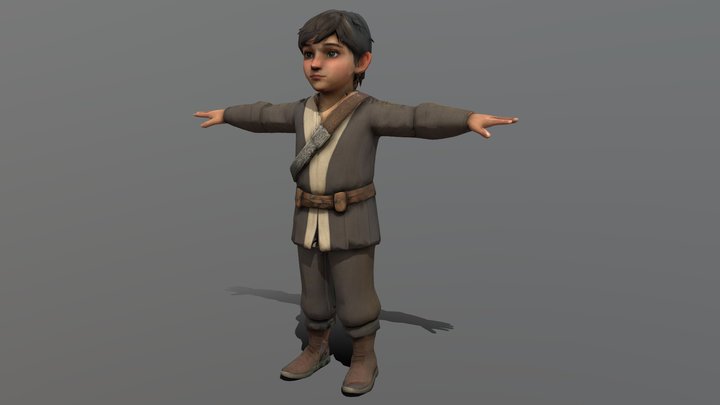 Young Medieval Boy [MESHY] – Modello 3D gratuito STL