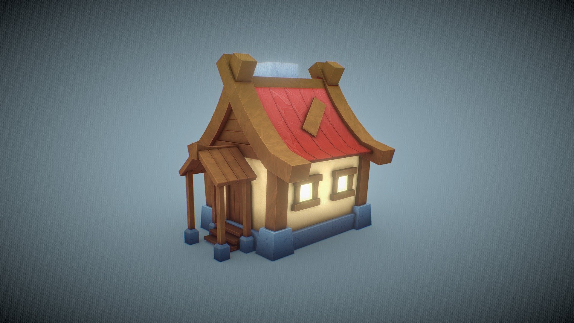 Stylized House - Handpainted Lowpoly - Buy Royalty Free 3D model by ...