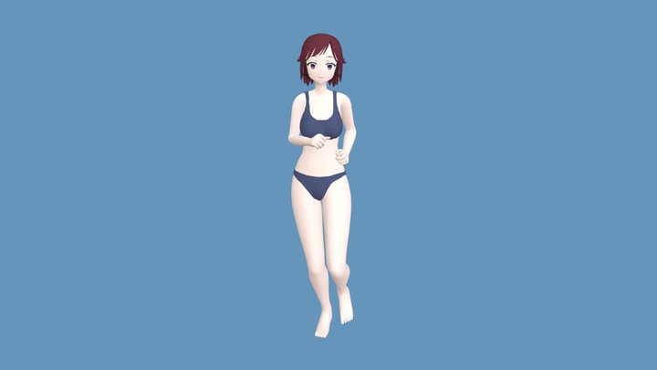Anime Style Waifu Base // 8k Verts // Free
